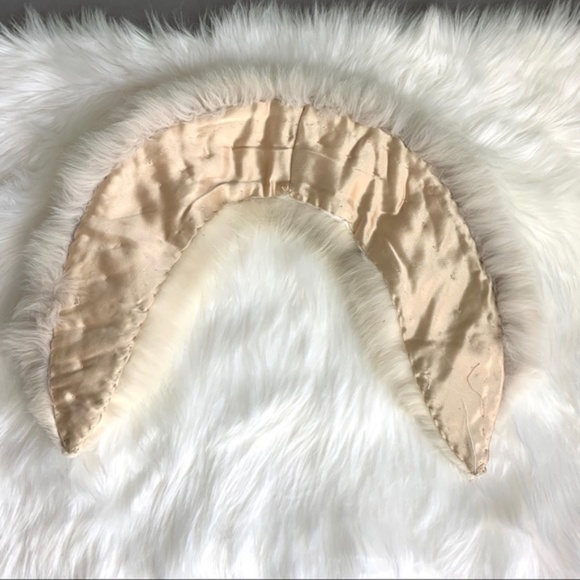 Authentic white fox fur collar wrap scarf style - Picture 4 of 9